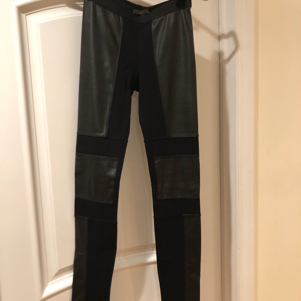 BCBG Faux leather tights/pants